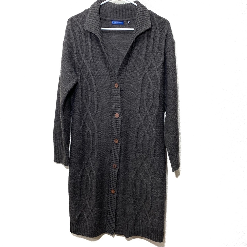 Navigata Women’s Dark Brown Knit Coat Size S